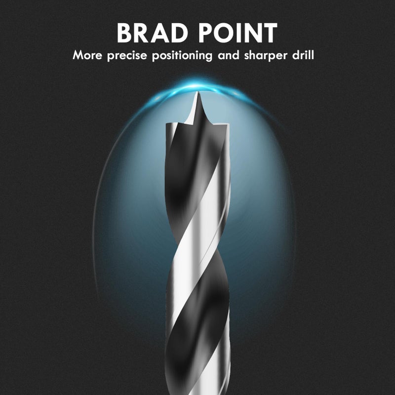 MACXCOIP Metric Brad Point Wood Drill Bit Set, 12Pcs Drill Bit Set with Double Flutes Design for Carpenter Woodworking and All Types of Wood (3mm - 12mm) - Image 3